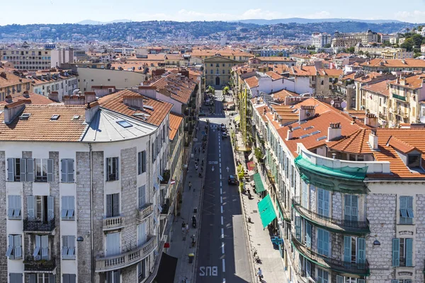 Färgglada historiska hus i Nice city, Frankrike — Stockfoto