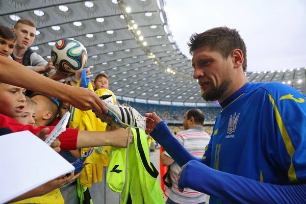 Sessão de treinamento da Equipe Nacional de Futebol da Ucrânia em Kiev — Fotografia de Stock