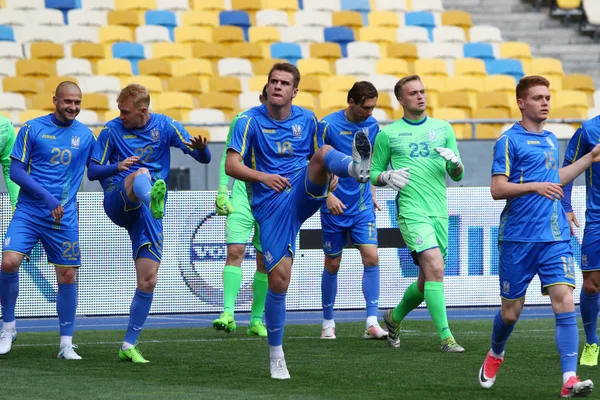Sessão de treinamento da Equipe Nacional de Futebol da Ucrânia em Kiev — Fotografia de Stock