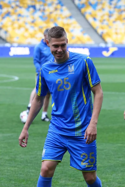 Ukrajna Kijev labdarúgó válogatott edzés — Stock Fotó