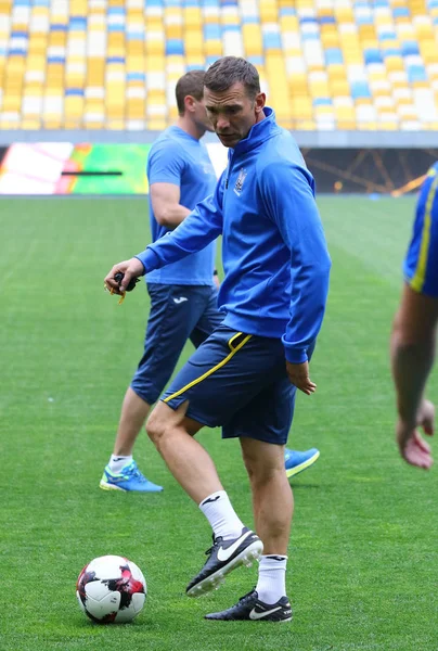 Träningspasset i Ukraina National Football Team i Kiev — Stockfoto