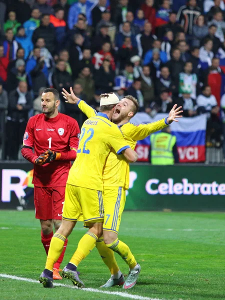 UEFA Euro 2016 Play-off Final: Slovenien v Ukraina — Stockfoto