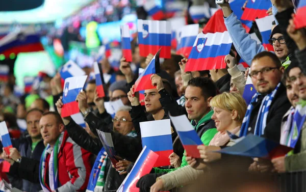 UEFA Euro 2016 Play-off finále: v. Slovinsko Ukrajina — Stock fotografie