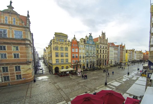 Långa Market street (Dlugi Targ) i Gdansk, Polen — Stockfoto