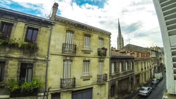 Distrito de Saint Michel, na cidade de Bordéus, França. Tempo de Caducidade — Vídeo de Stock