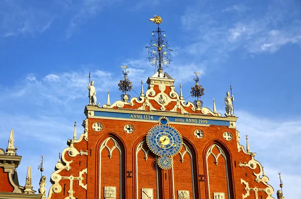 Casa de los Blackheads en Riga, Letonia — Foto de Stock