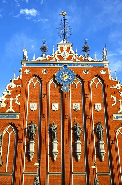 Casa de los Blackheads en Riga, Letonia — Foto de Stock