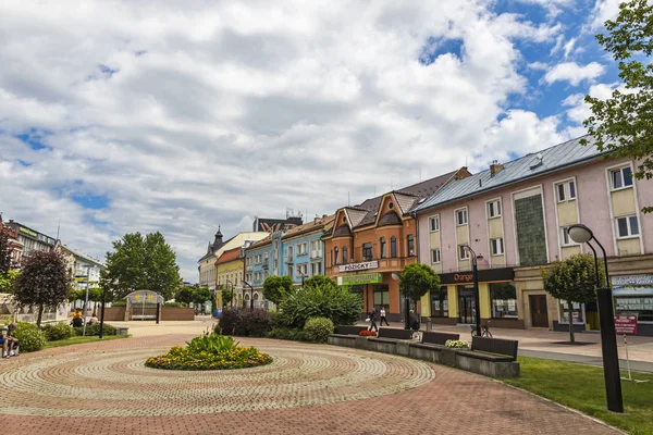 Der platz der befreiung in michalovce, Slowakei — Stockfoto