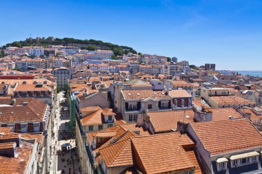 Lizbon, Portekiz manzarası havadan görünümü