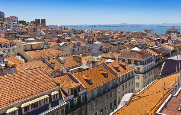 Vista aérea do horizonte de Lisboa, Portugal — Fotografia de Stock