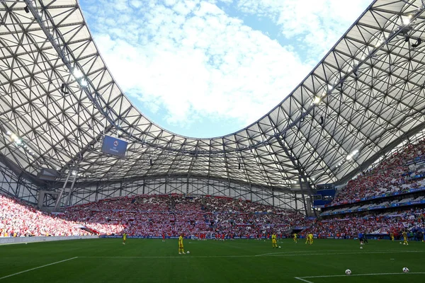 UEFA EURO 2016 juego Ucrania v Polonia — Foto de Stock