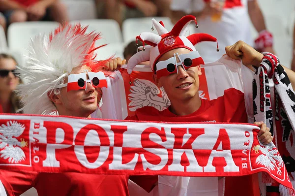 UEFA EURO 2016 game Ukraine v Poland — Stock Photo, Image