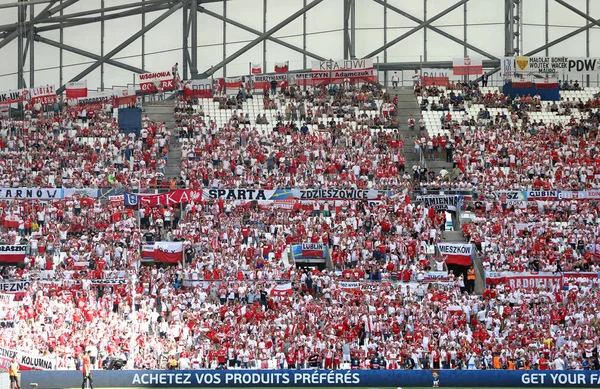 Uefa 유로 2016 게임 우크라이나 v 폴란드 — 스톡 사진