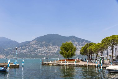 Iseo şehir, Iseo Gölü, İtalya sokakta mesire