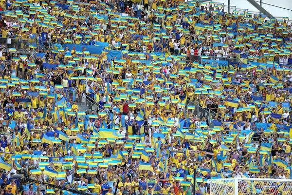 Uefa euro 2016 spiel ukraine v poland — Stockfoto