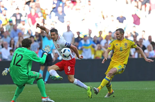 UEFA Euro 2016 herní Ukrajiny v. Polsko — Stock fotografie