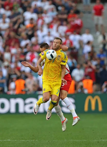 UEFA Euro 2016 року гри України в Польщі — стокове фото