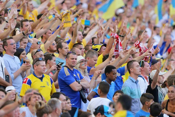 UEFA EURO 2016 spil Ukraine mod Polen - Stock-foto