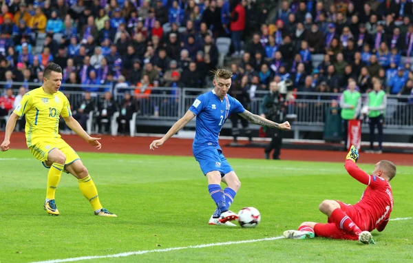 World Cup 2018 Qualifying: Iceland v Ukraine in Reykjavik — Stock Photo, Image