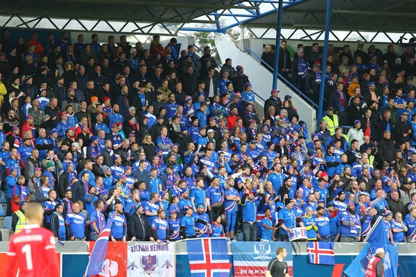 Світ Кубок 2018 кваліфікаційна: Ісландія Украине в Рейк'явіку — стокове фото