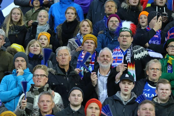 세계 컵 2018 자격: 아이슬란드 v 우크라이나 레이캬비크 — 스톡 사진
