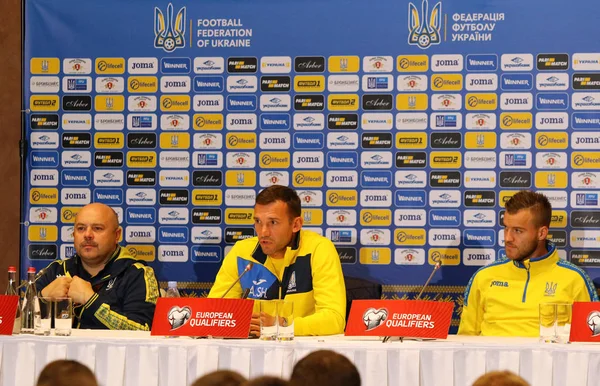 Квалификация чемпионата мира: Украина - Хорватия в Киеве. Pre-match — стоковое фото