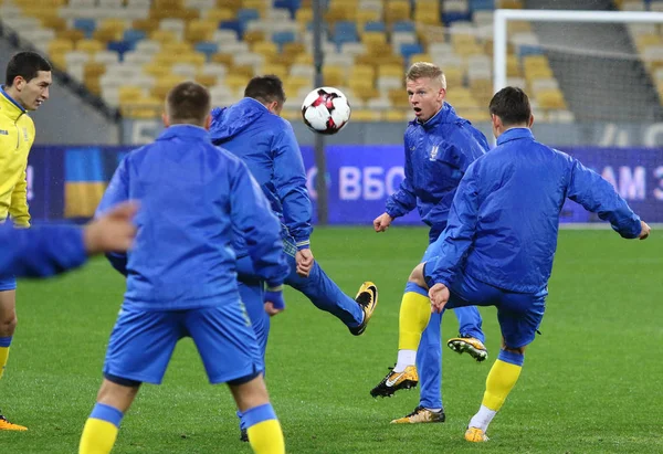 WM-Qualifikation: Ukraine gegen Kroatien in Kiew. Vor dem Spiel — Stockfoto