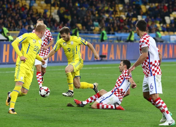 Kvalifikace mistrovství světa ve fotbale 2018: Ukraine v Chorvatsko — Stock fotografie