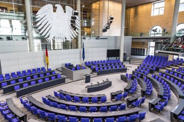 Berlin'de Alman Parlamentosu (Bundestag) genel kurul Salonu