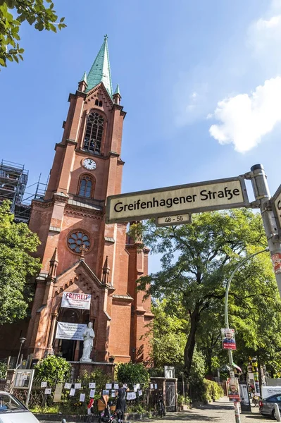 Gethsemane kerk (Gethsemanekirche) in Berlijn, Duitsland — Stockfoto