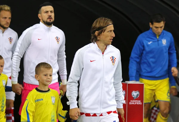 Чемпіонат світу з футболу 2018 кваліфікаційний: України в Хорватії — стокове фото