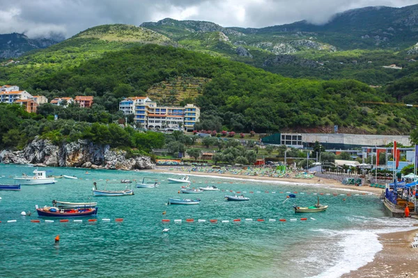 Wybrzeże Adriatyku, Przno plaży, Milocer, Czarnogóra — Zdjęcie stockowe