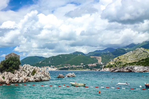 Adriatische Zeekust, Przno beach, Milocer, Montenegro — Stockfoto