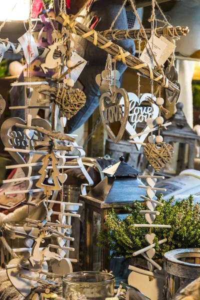 Regalos de decoración de madera de Navidad — Foto de Stock