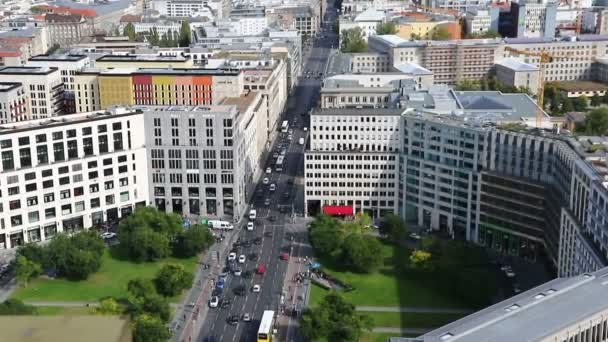 Flygfoto över Berlins centrum, Tyskland — Stockvideo