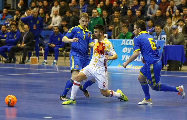 Freundschaftsspiel Futsal: Ukraine gegen Spanien in Kyiw, Ukraine — Stockfoto