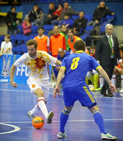 Träningsmatch Futsal: Ukraina mot Spanien i Kiev, Ukraina — Stockfoto