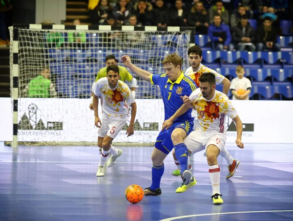 Träningsmatch Futsal: Ukraina mot Spanien i Kiev, Ukraina — Stockfoto