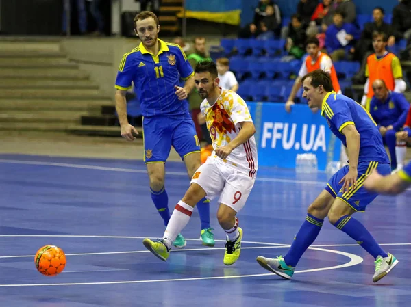 Träningsmatch Futsal: Ukraina mot Spanien i Kiev, Ukraina — Stockfoto