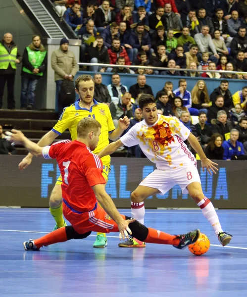 Futsal Friendly match Ukraina mot Spanien — Stockfoto