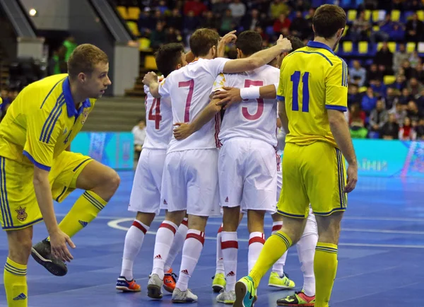 Mecz towarzyski Futsal Ukraina v Hiszpania — Zdjęcie stockowe