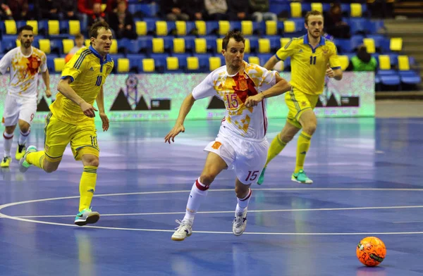 Futsal Friendly match Ukraina mot Spanien — Stockfoto