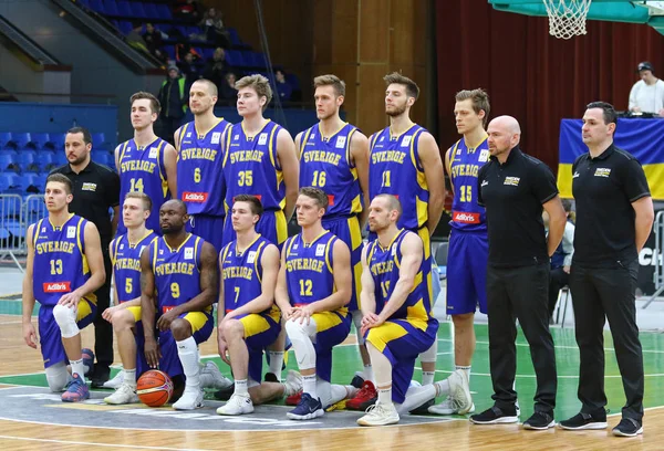 FIBA 2019 MŚ: Ukraina v Szwecja w Kijowie — Zdjęcie stockowe