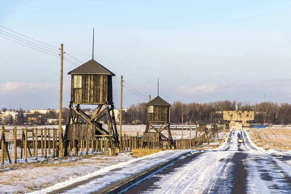 Majdanek 集中营在卢布林，波兰 — 图库照片