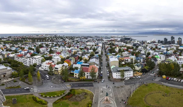 全景航空アイスランド レイキャビク市 — ストック写真