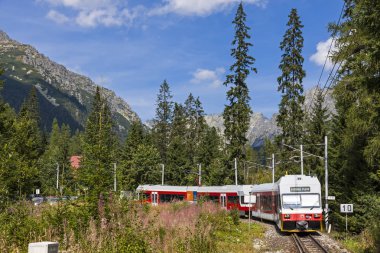 Tatra elektrik Demiryolları tren yüksek Tatras, Slovakya