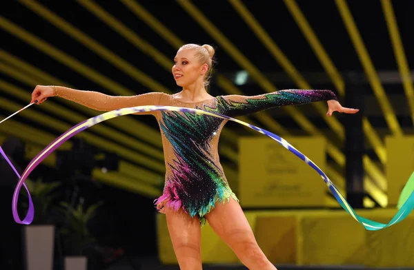 De Grand Prix van de ritmische gymnastiek in Kiev, Oekraïne — Stockfoto