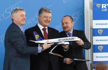 Ryanair Kiev-Boryspil Havalimanı, Ukrayna basın toplantısında