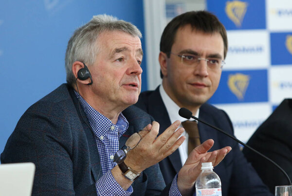 Пресс-конференция Ryanair в аэропорту Киев-Борисполь, Украина
