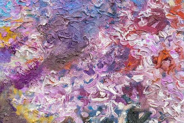 Pintura abstrata close-up com árvores sakura rosa florescentes — Fotografia de Stock